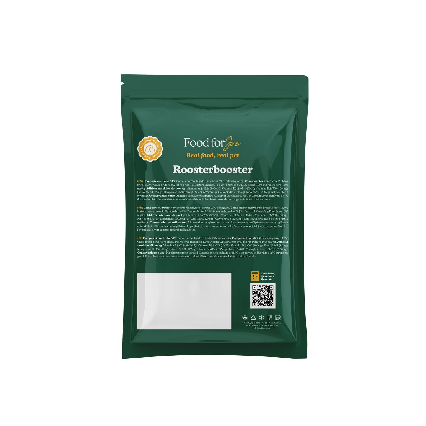 Roosterbooster - menú de pollo para perros 800g